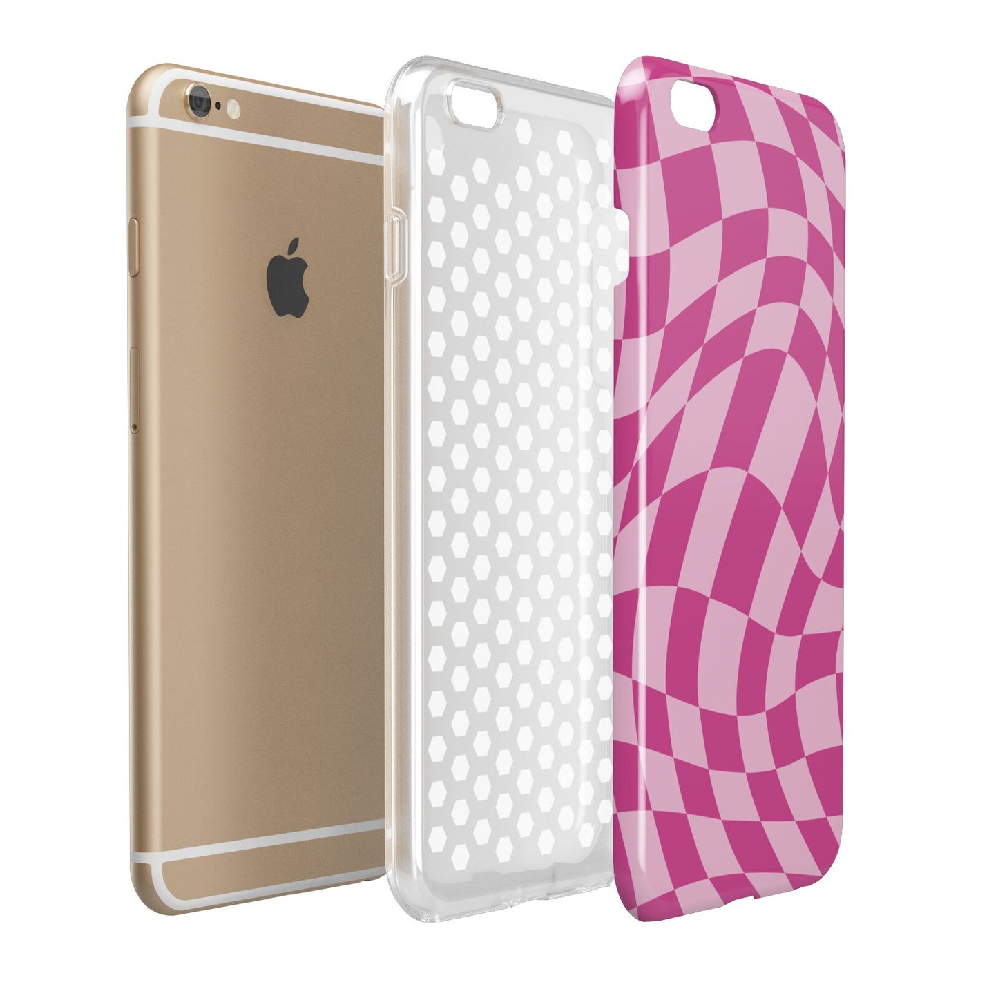 Wavy Check Apple iPhone 6 Plus 3D Tough Case Expand Detail Image