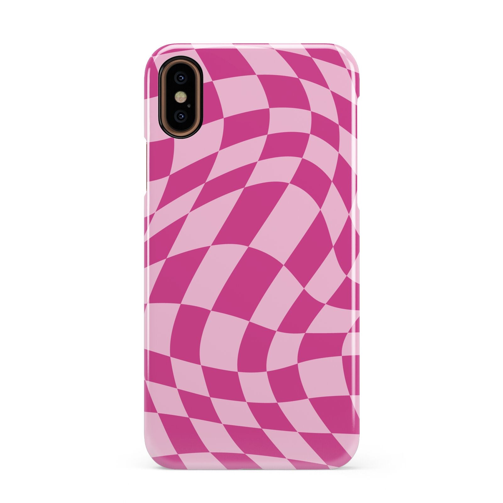 Wavy Check Apple iPhone XS 3D Snap Case