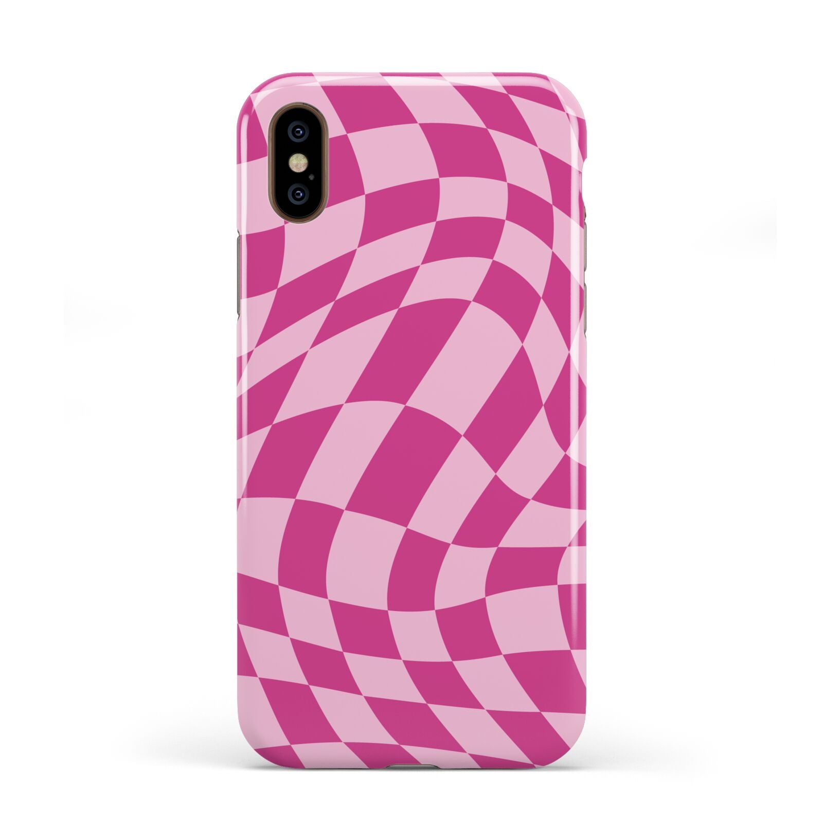 Wavy Check Apple iPhone XS 3D Tough