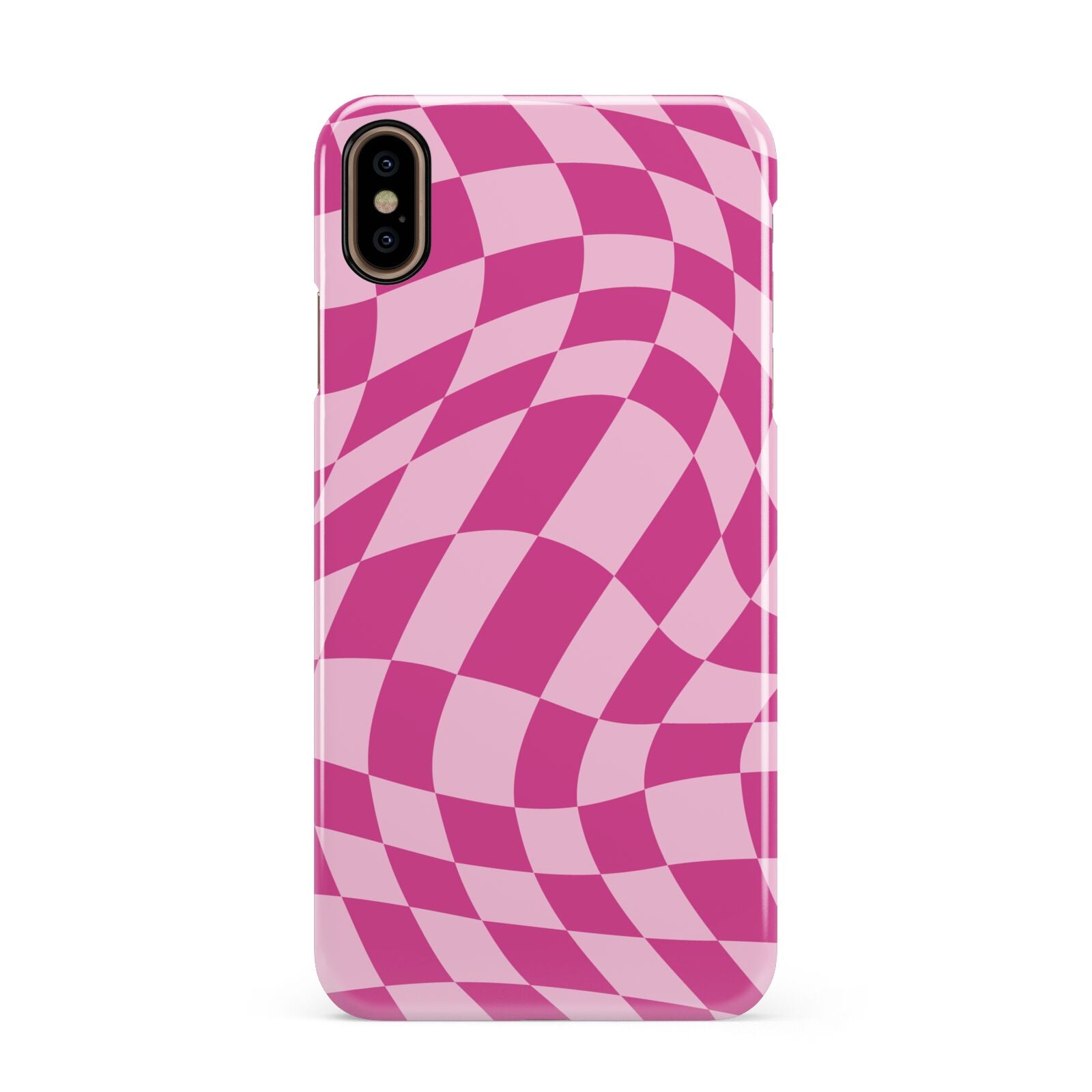 Wavy Check Apple iPhone Xs Max 3D Snap Case