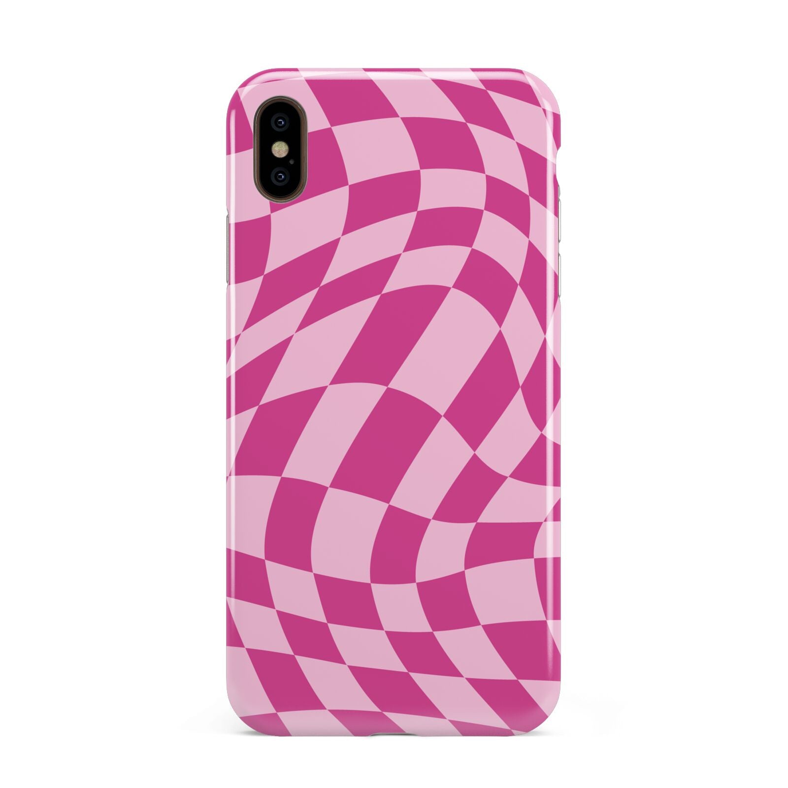 Wavy Check Apple iPhone Xs Max 3D Tough Case