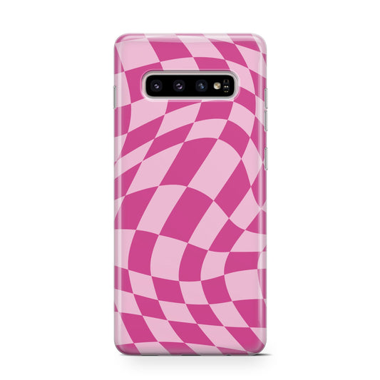 Wavy Check Protective Samsung Galaxy Case