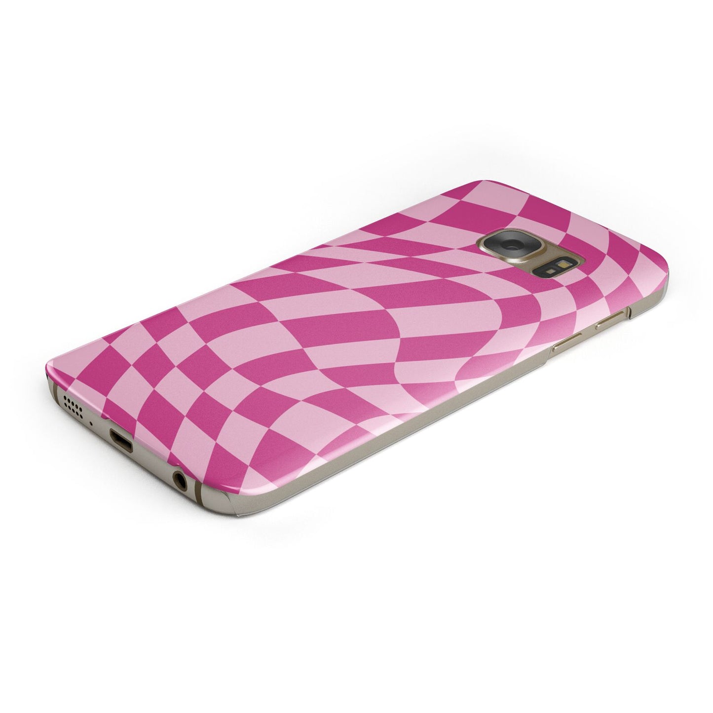 Wavy Check Samsung Galaxy Case Bottom Cutout