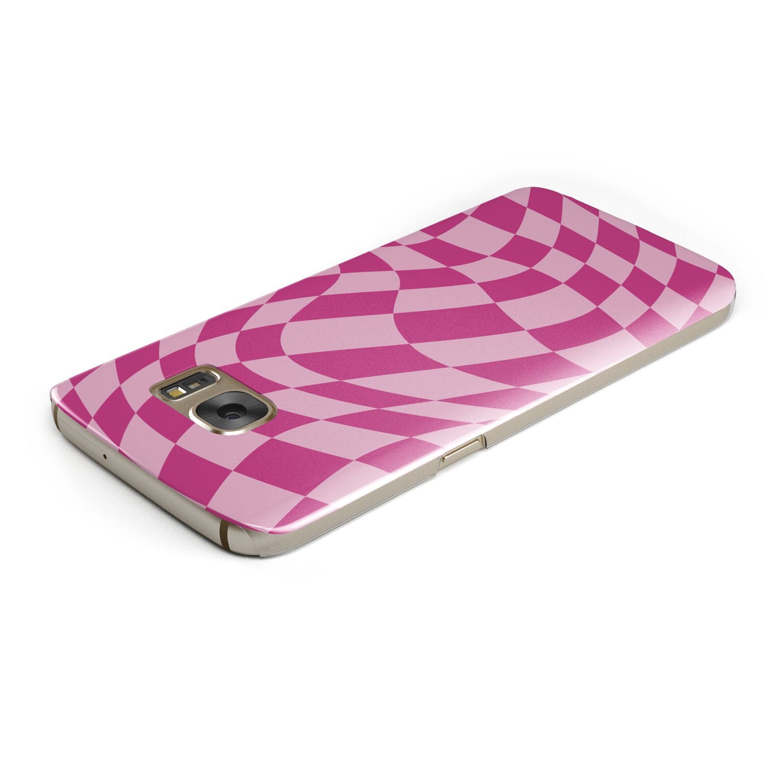 Wavy Check Samsung Galaxy Case Top Cutout