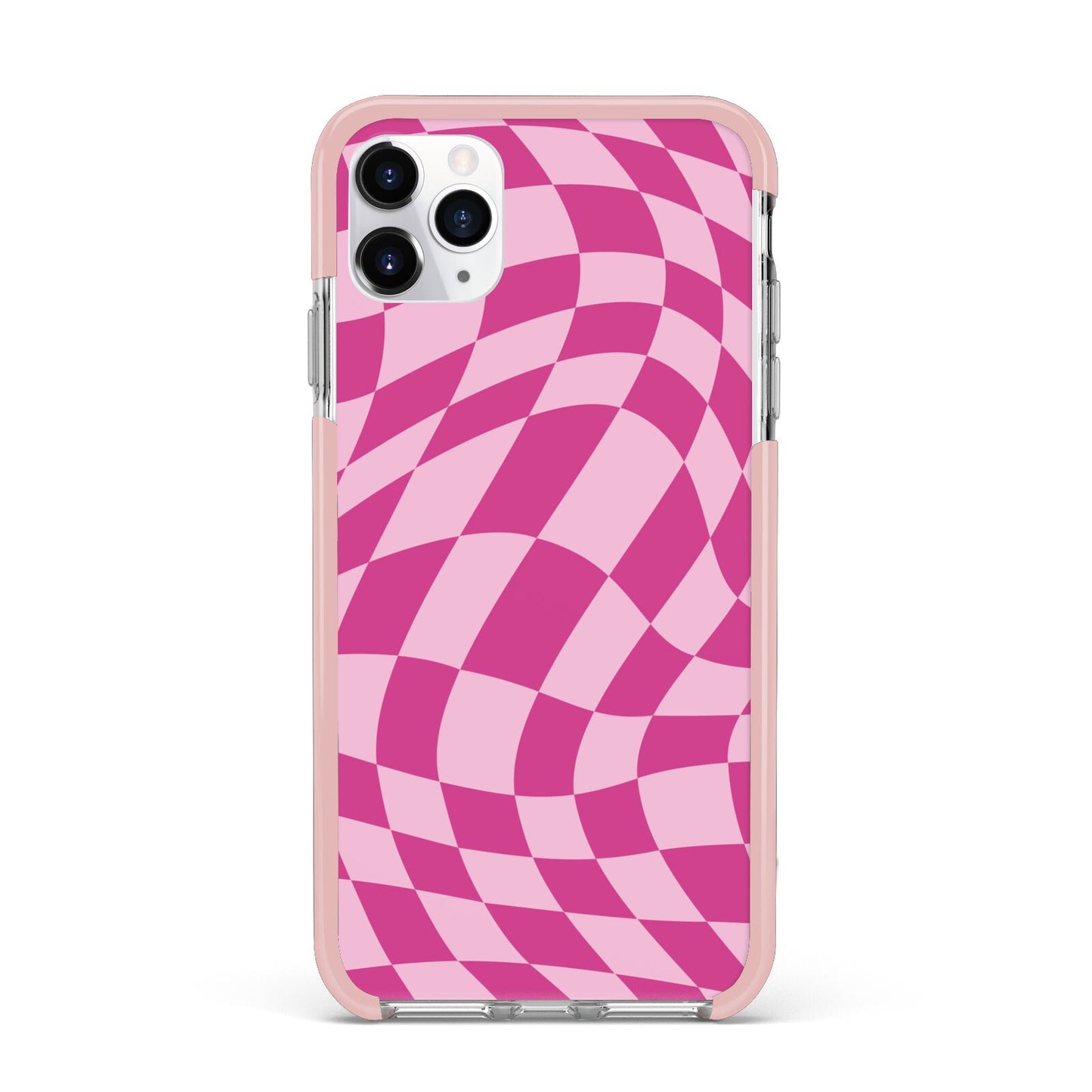 Wavy Check iPhone 11 Pro Max Impact Pink Edge Case