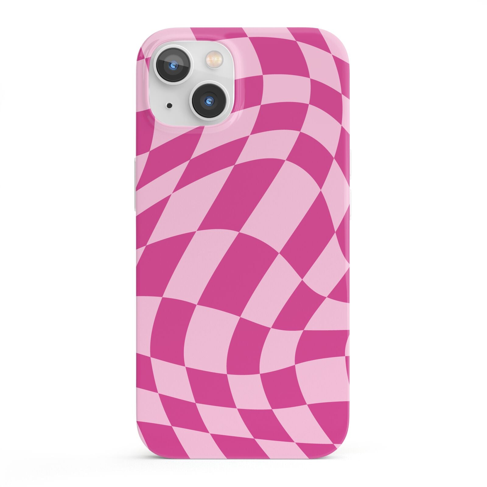 Wavy Check iPhone 13 Full Wrap 3D Snap Case