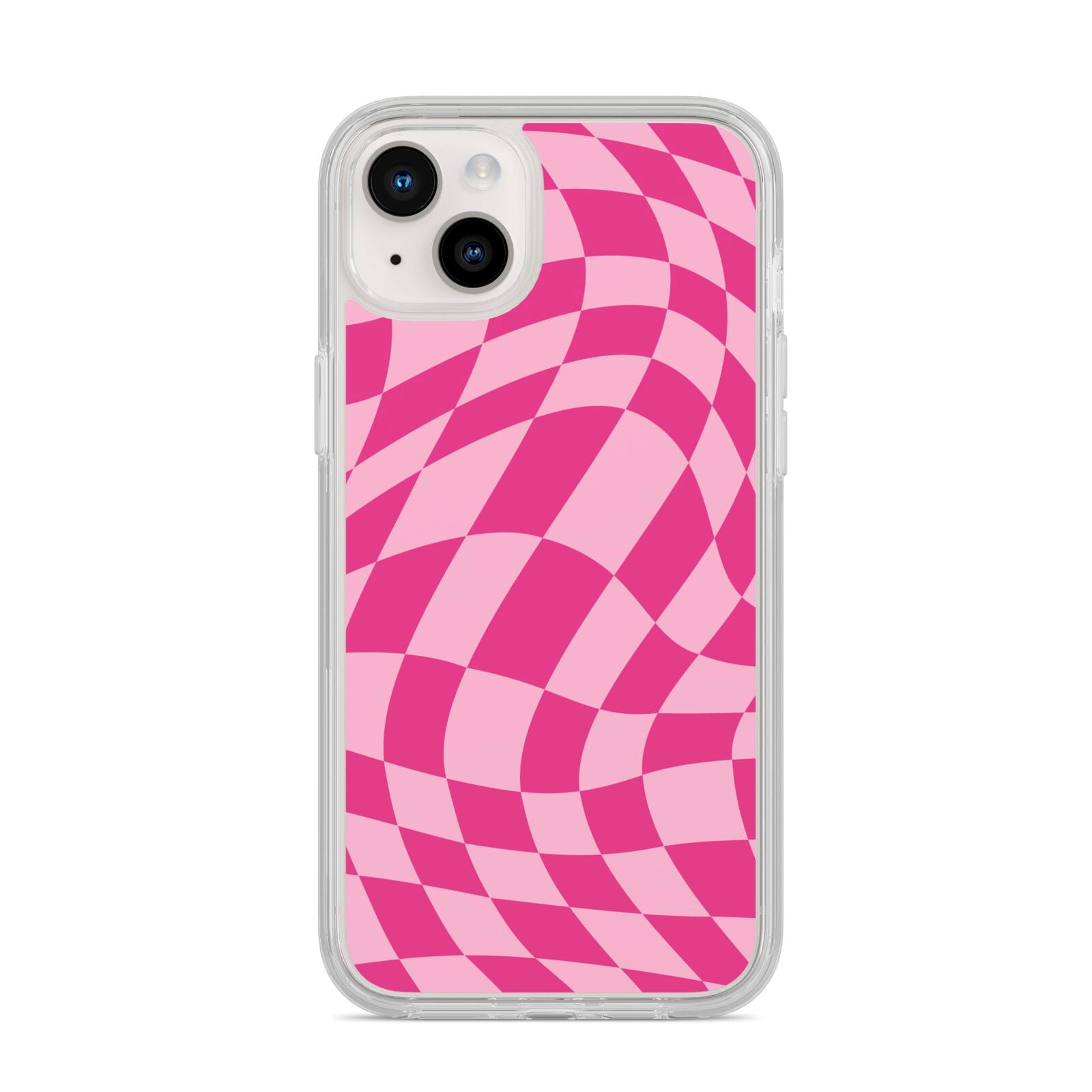 Wavy Check iPhone 14 Plus Clear Tough Case Starlight