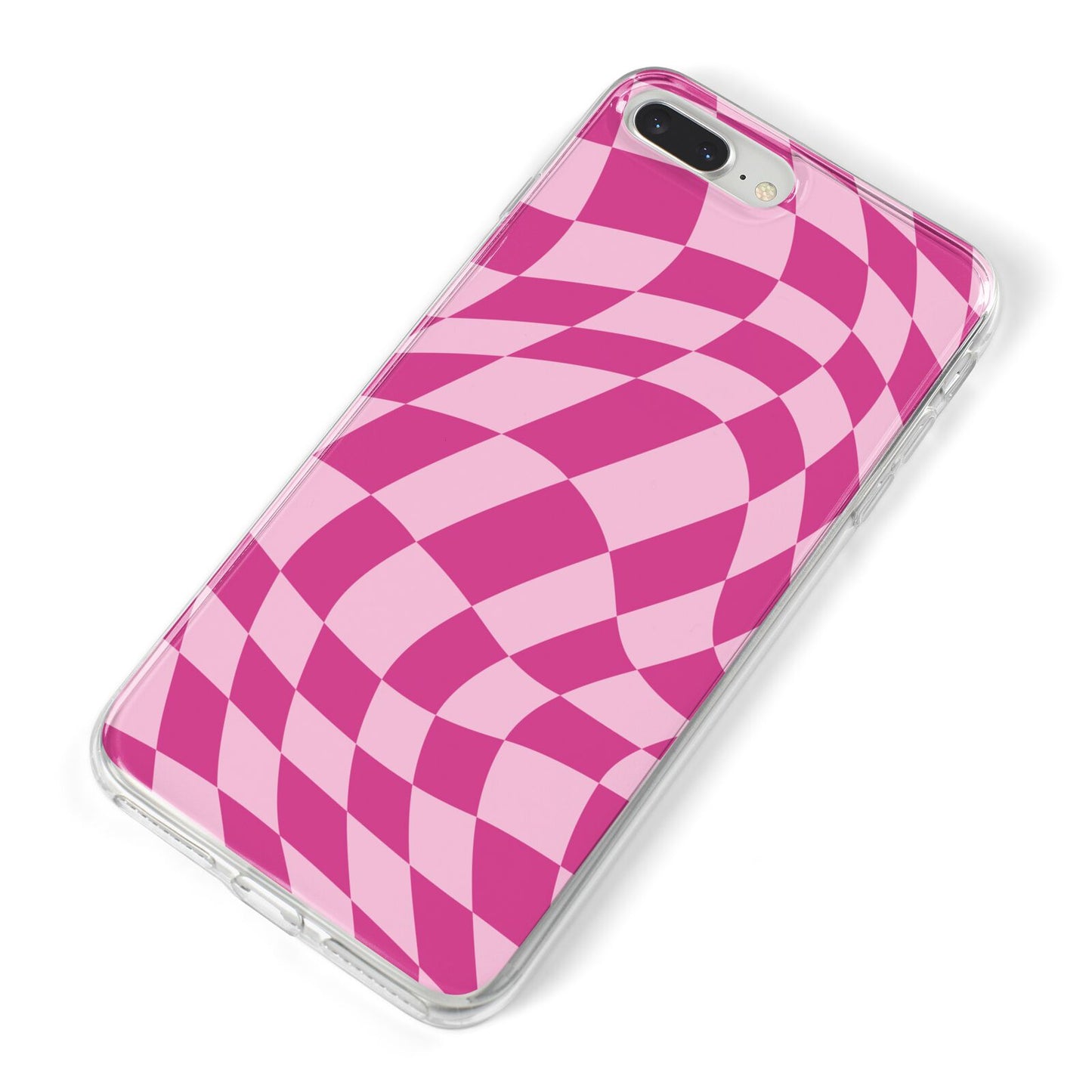 Wavy Check iPhone 8 Plus Bumper Case on Silver iPhone Alternative Image