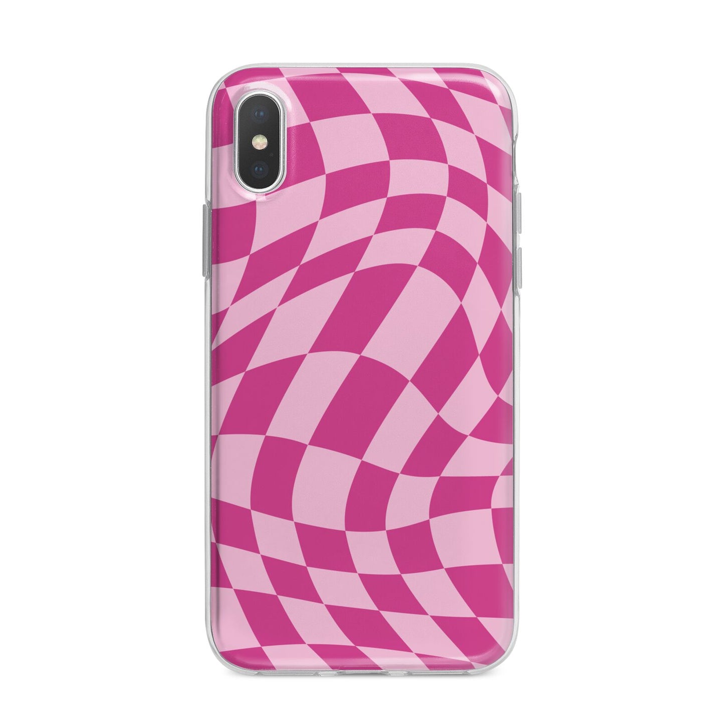 Wavy Check iPhone X Bumper Case on Silver iPhone Alternative Image 1