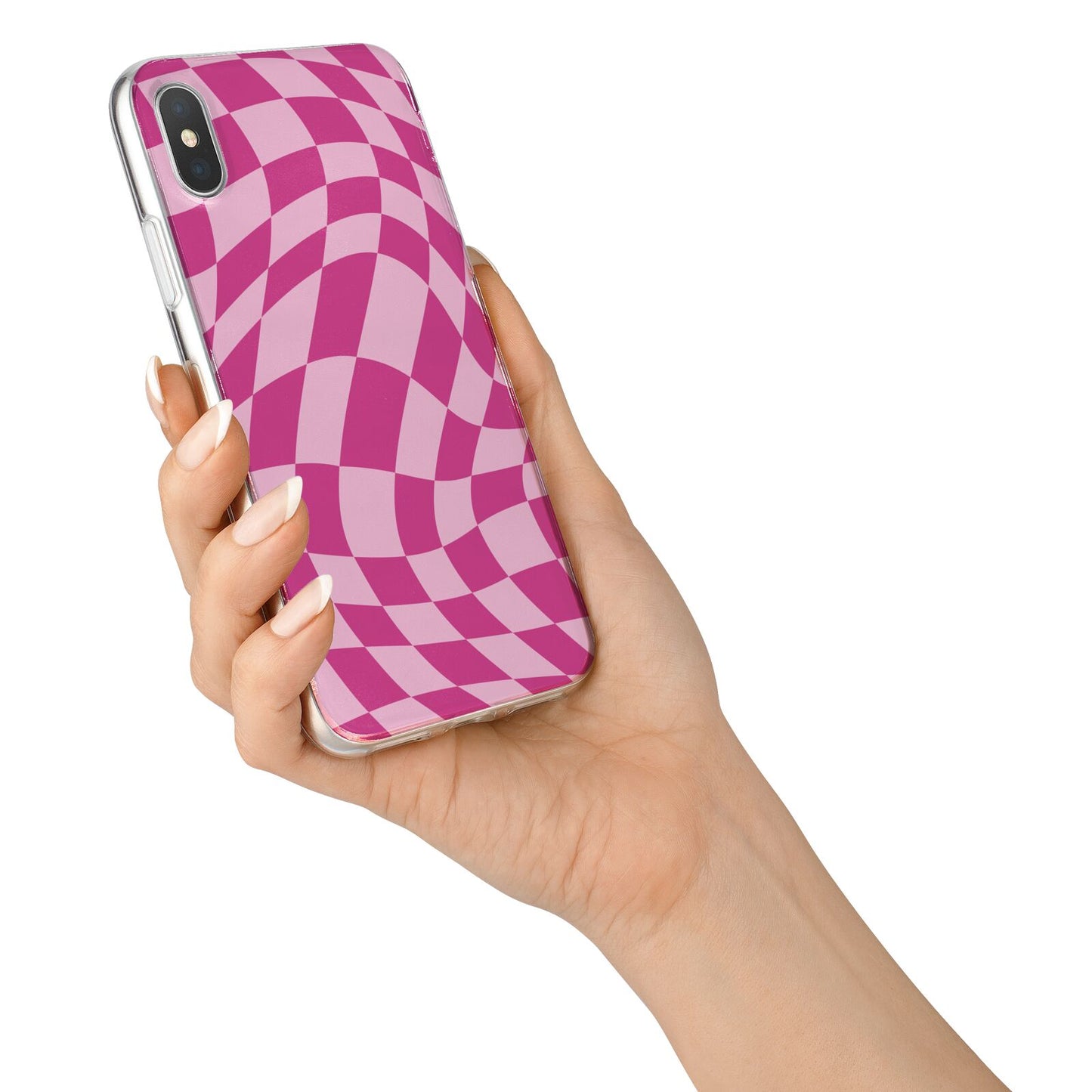 Wavy Check iPhone X Bumper Case on Silver iPhone Alternative Image 2