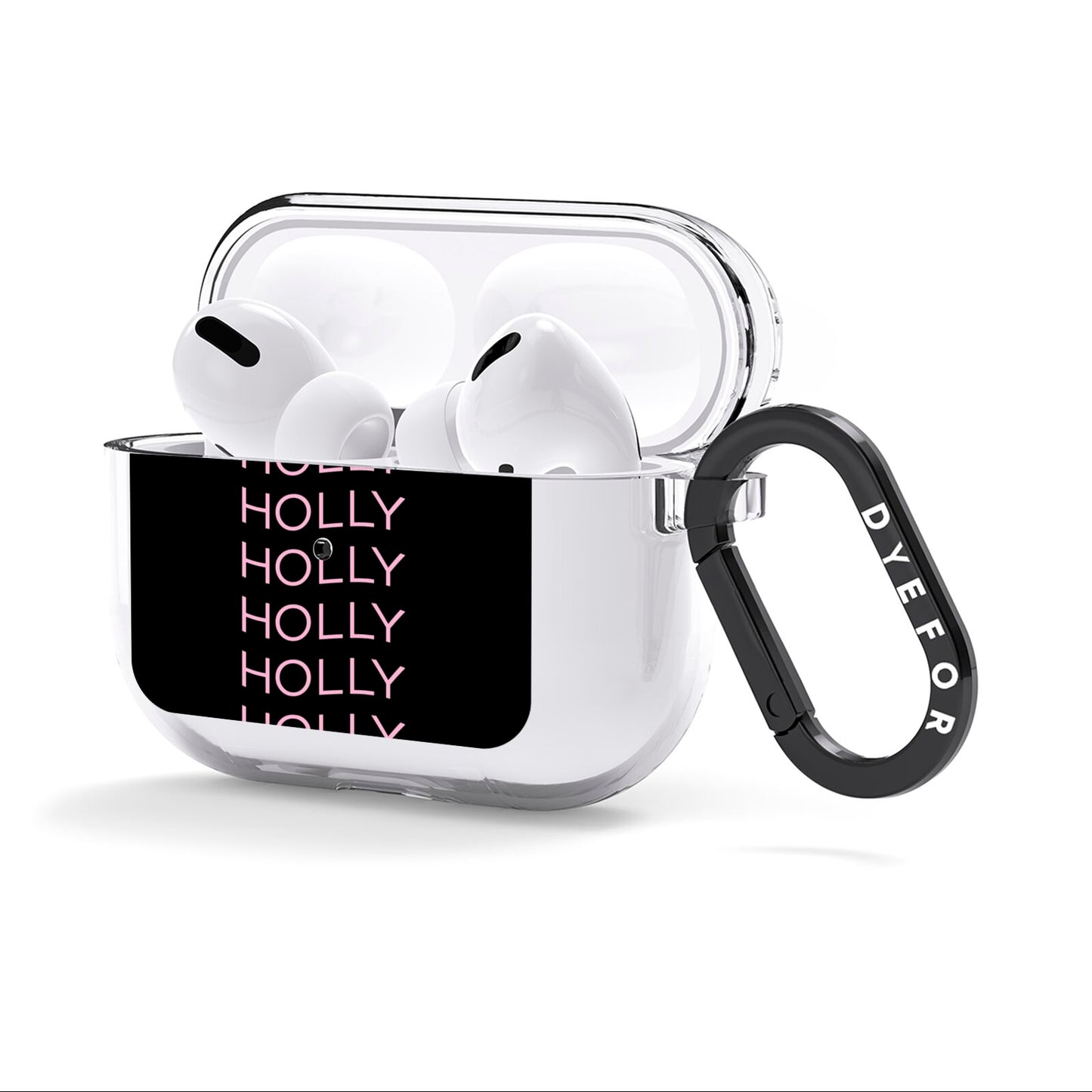 Wavy Name AirPods Clear Case 3rd Gen Side Image