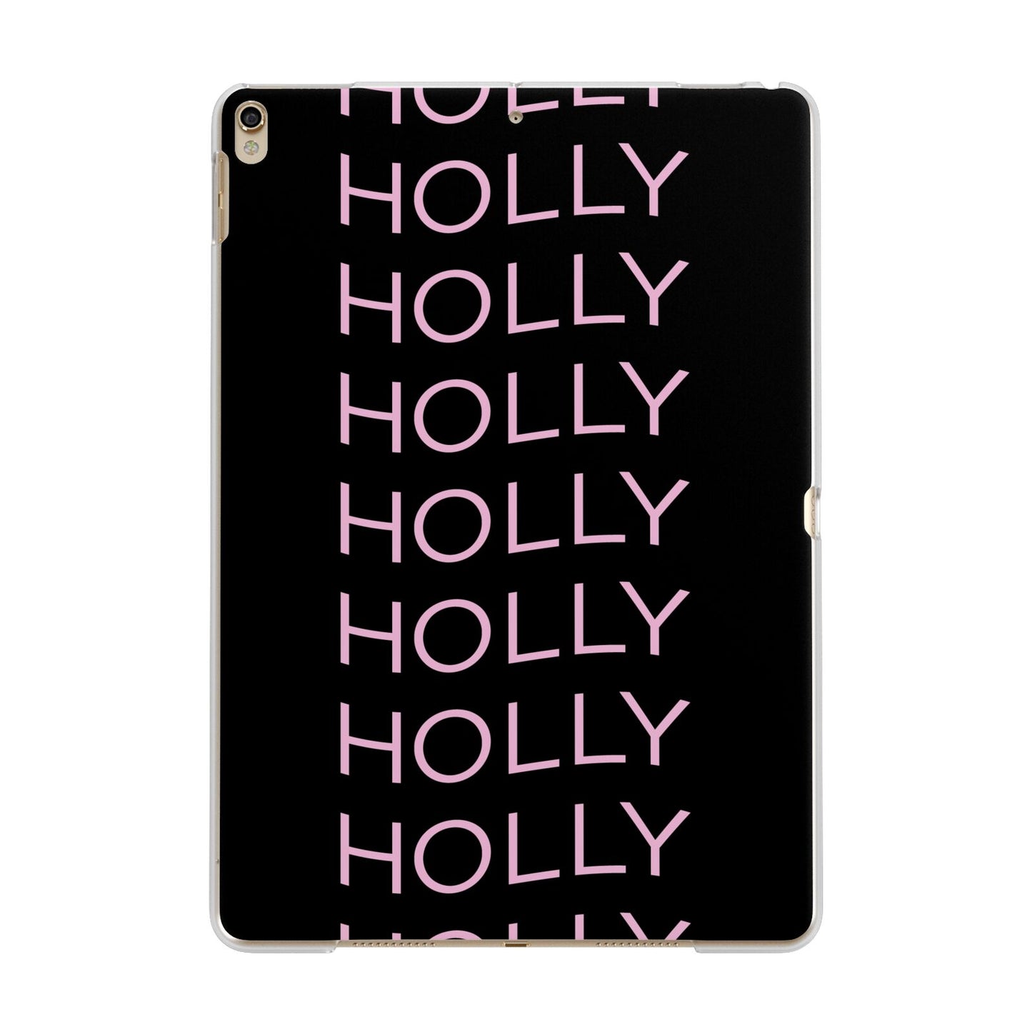 Wavy Name Apple iPad Gold Case