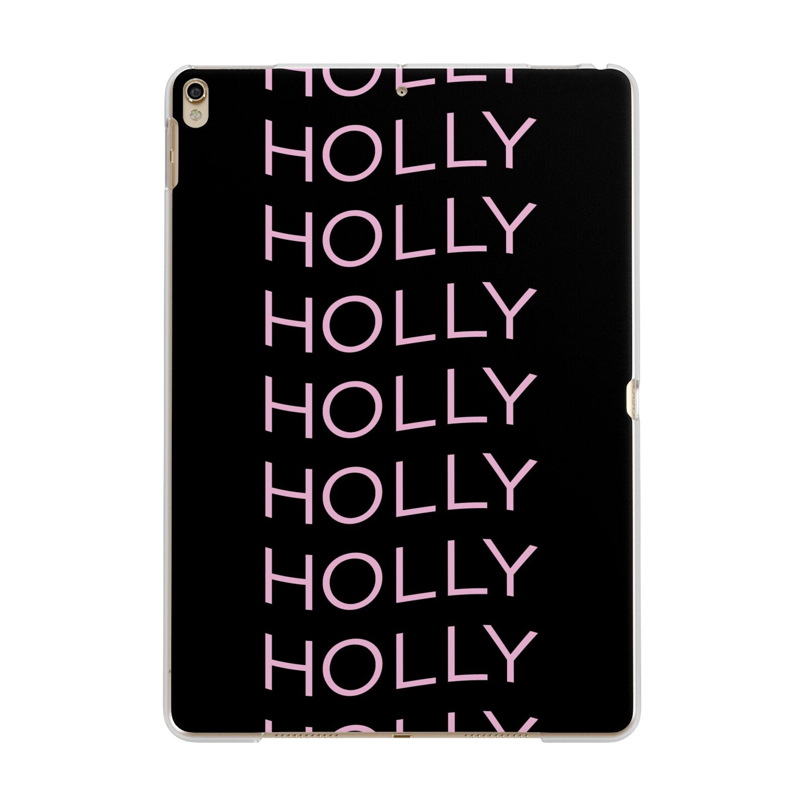 Wavy Name Apple iPad Gold Case