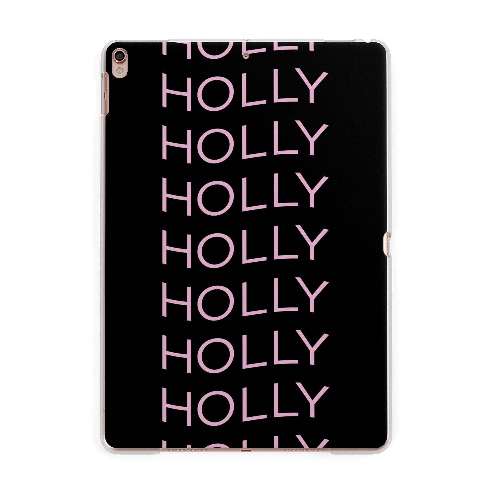 Wavy Name Apple iPad Rose Gold Case