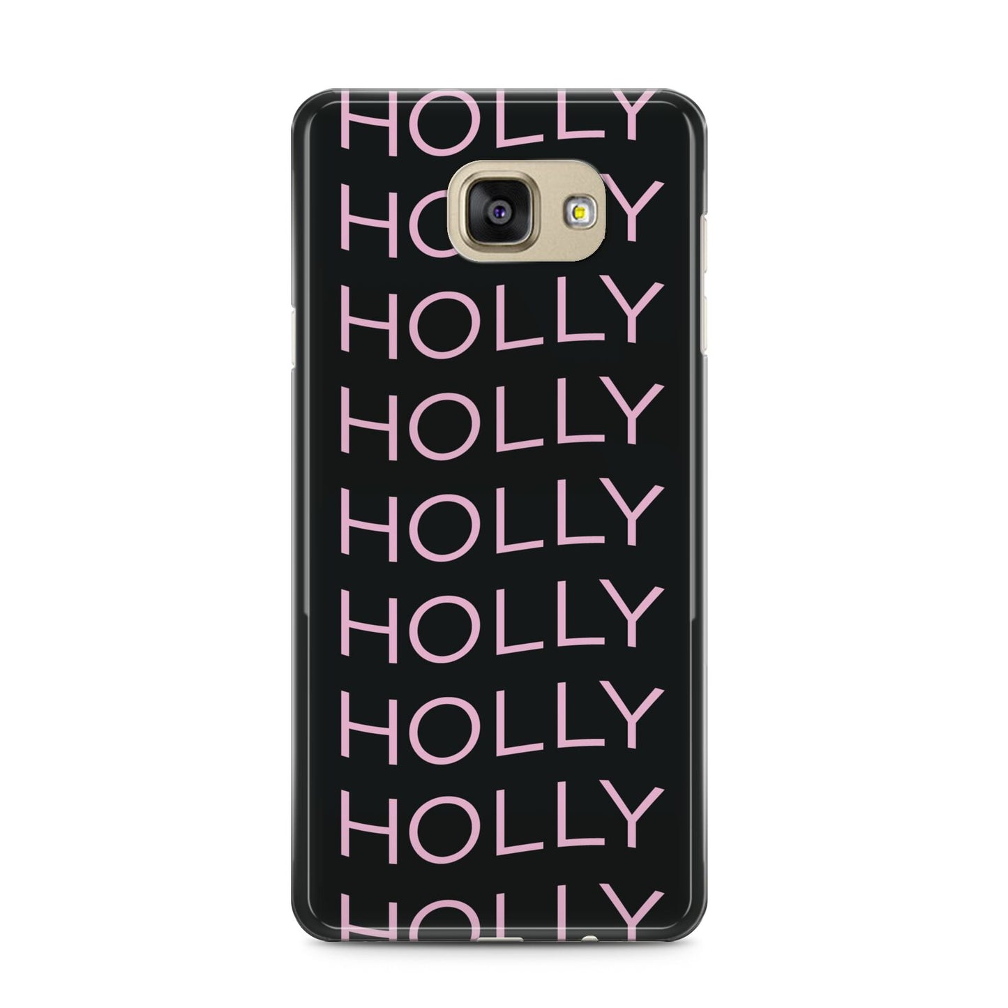 Wavy Name Samsung Galaxy A5 2016 Case on gold phone