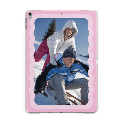 Wavy Photo Border Apple iPad Silver Case