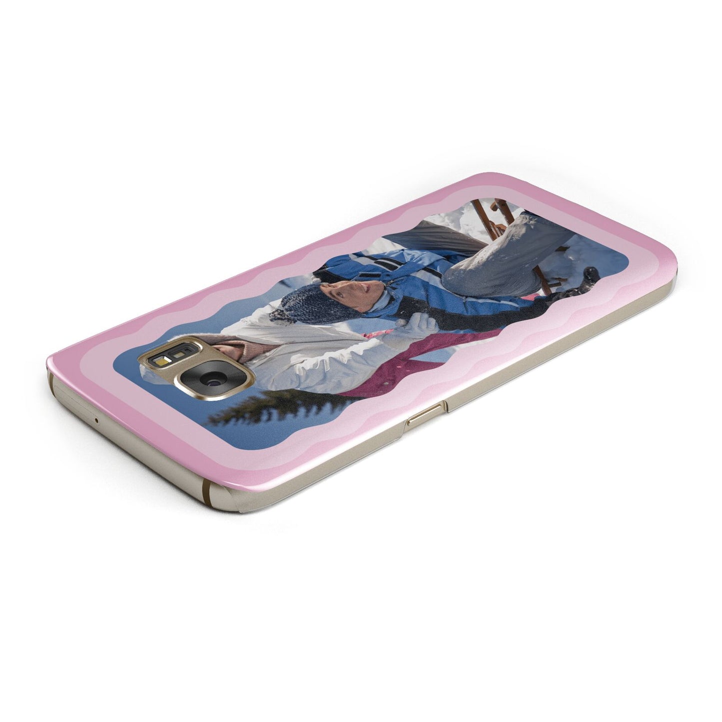 Wavy Photo Border Samsung Galaxy Case Top Cutout