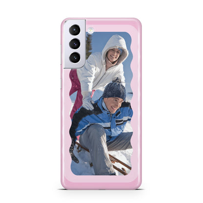 Wavy Photo Border Samsung S21 Plus Case