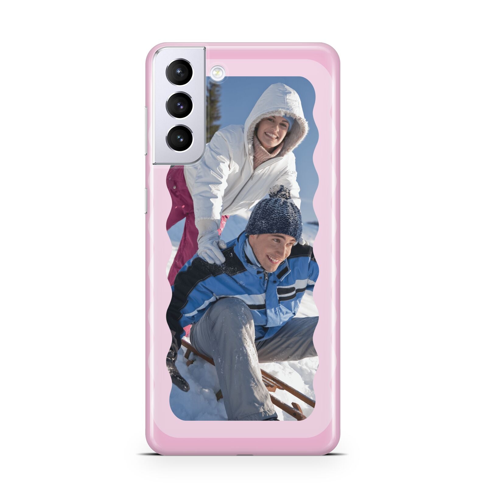 Wavy Photo Border Samsung S21 Plus Phone Case