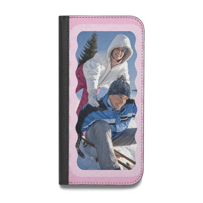 Wavy Photo Border Vegan Leather Flip Samsung Case