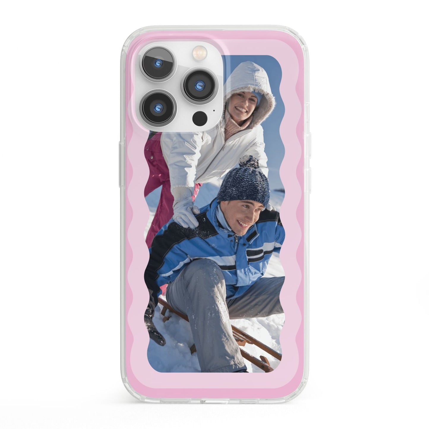 Wavy Photo Border iPhone 13 Pro Clear Bumper Case