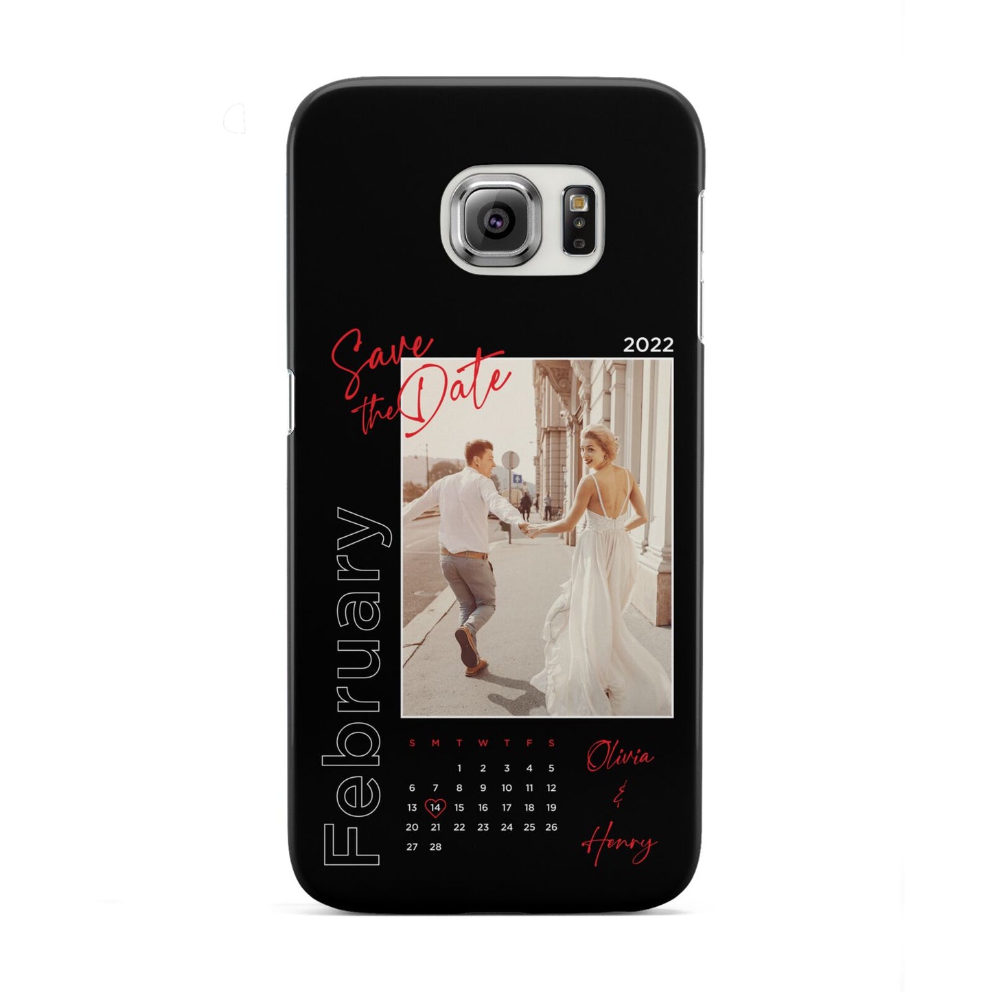 Wedding Date Personalised Photo Samsung Galaxy S6 Edge Case