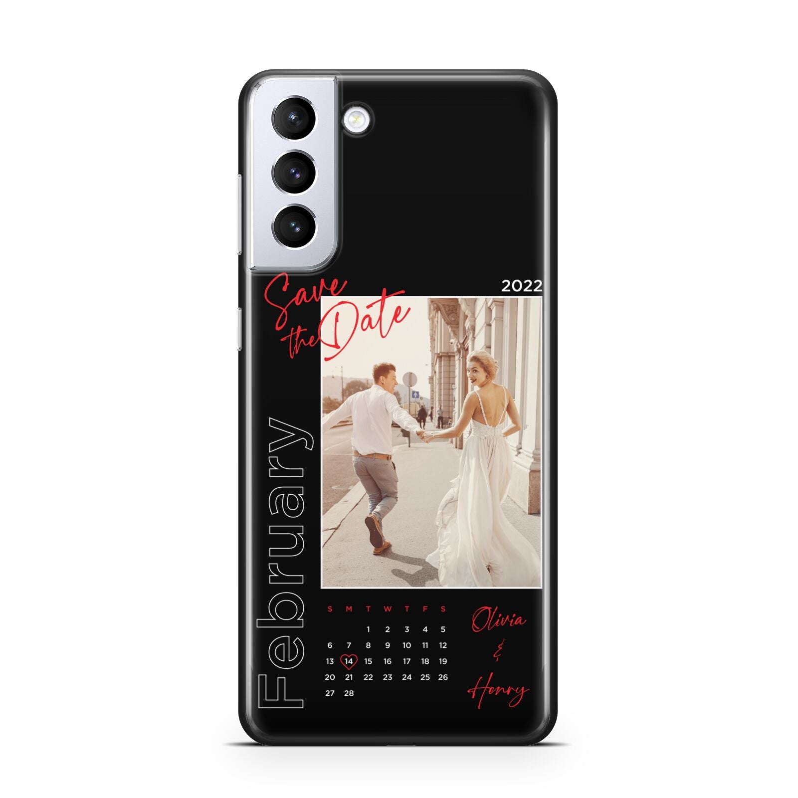 Wedding Date Personalised Photo Samsung S21 Plus Case