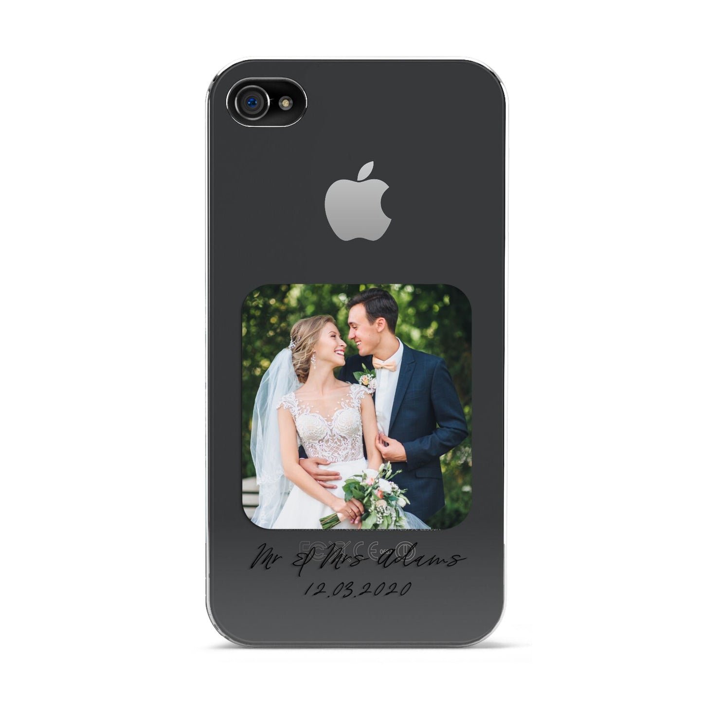 Wedding Photo Upload Keepsake with Text Apple iPhone 4s Case