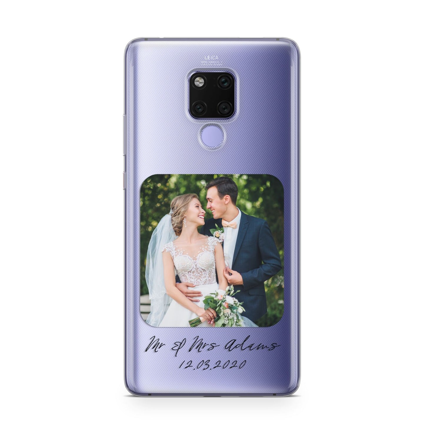 Wedding Photo Upload Keepsake with Text Huawei Mate 20X Phone Case