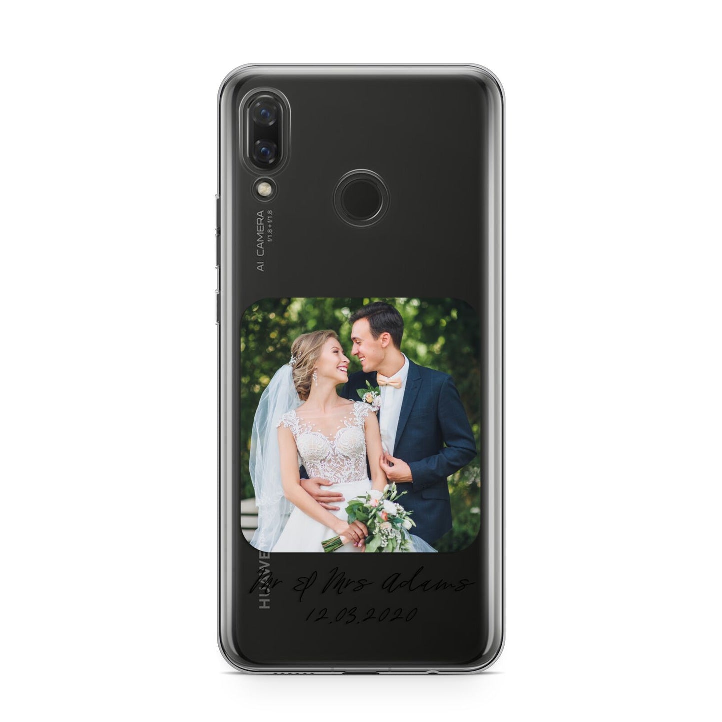 Wedding Photo Upload Keepsake with Text Huawei Nova 3 Phone Case