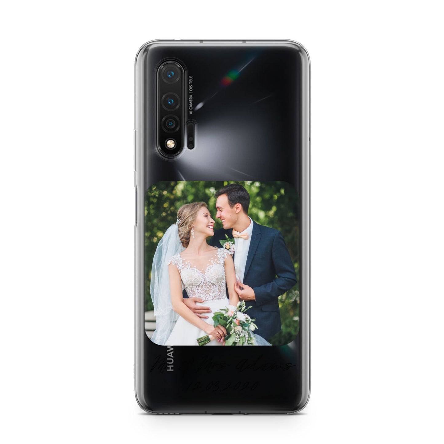 Wedding Photo Upload Keepsake with Text Huawei Nova 6 Phone Case