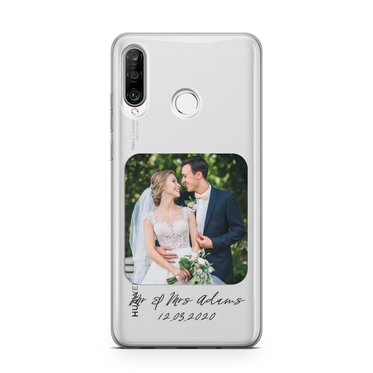 Wedding Photo Upload Keepsake with Text Huawei P30 Lite Phone Case