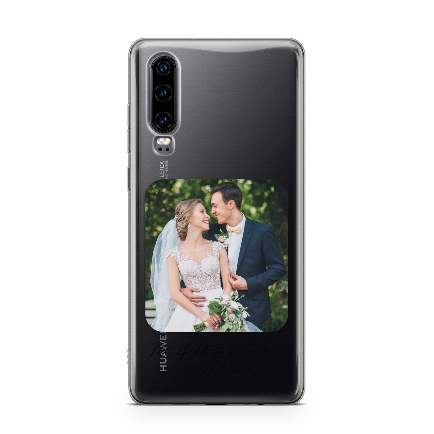 Wedding Photo Upload Keepsake with Text Huawei P30 Phone Case