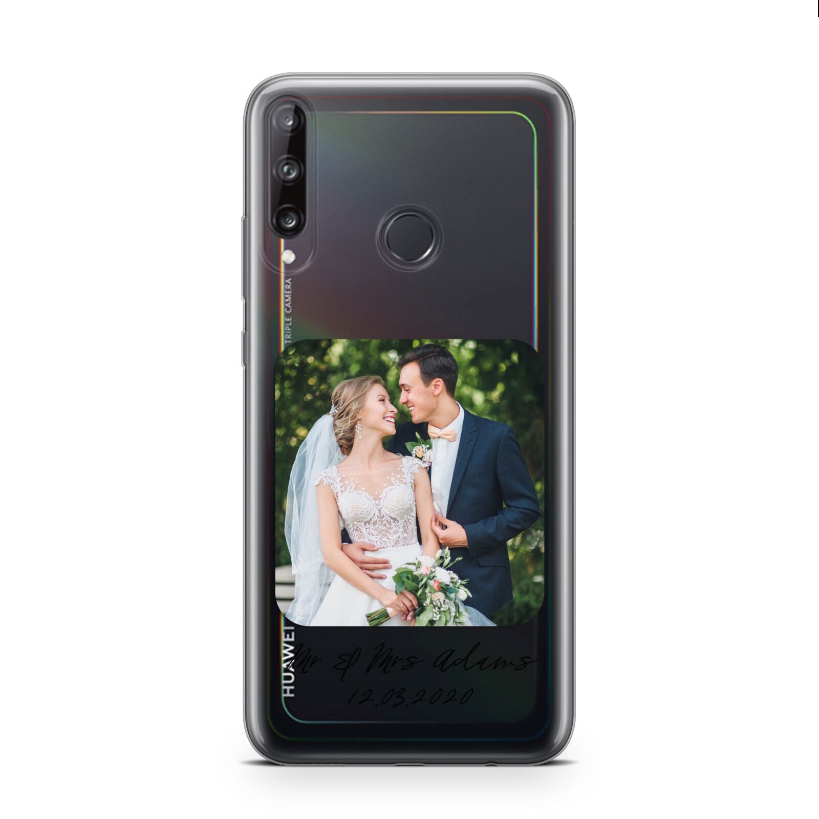 Wedding Photo Upload Keepsake with Text Huawei P40 Lite E Phone Case