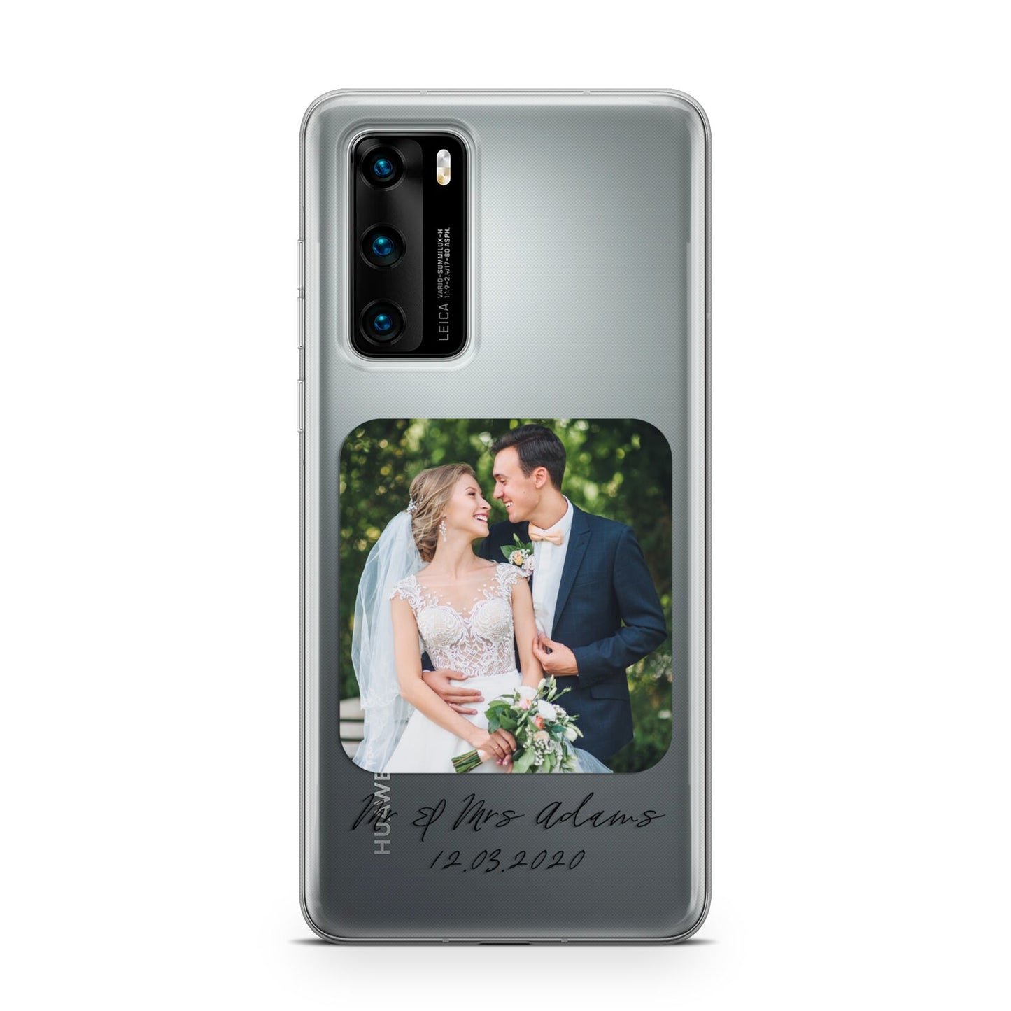 Wedding Photo Upload Keepsake with Text Huawei P40 Phone Case