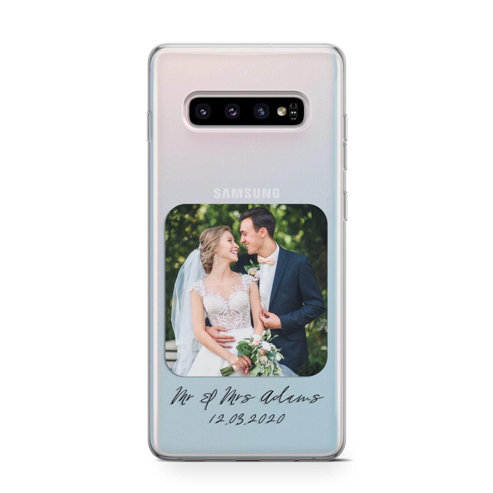 Wedding Photo Upload Keepsake with Text Protective Samsung Galaxy Case