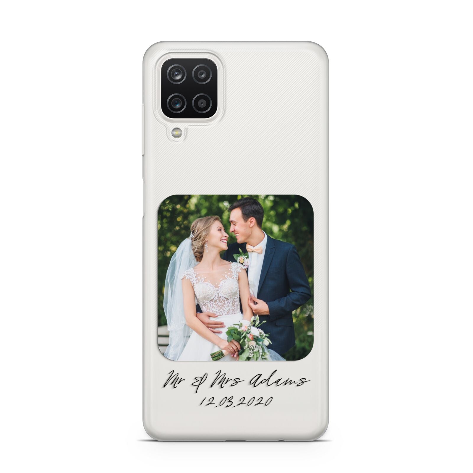 Wedding Photo Upload Keepsake with Text Samsung A12 Case