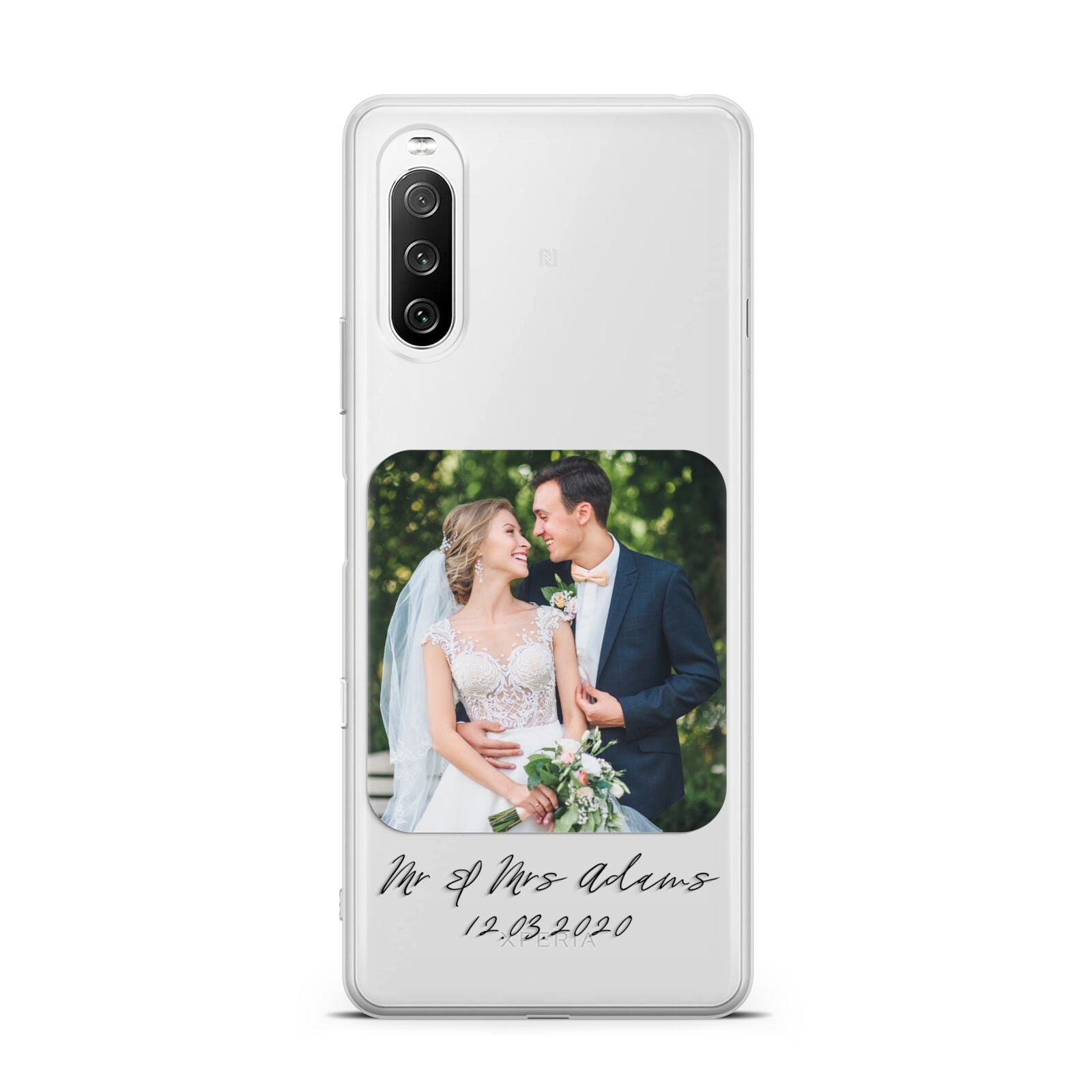 Wedding Photo Upload Keepsake with Text Sony Xperia 10 III Case