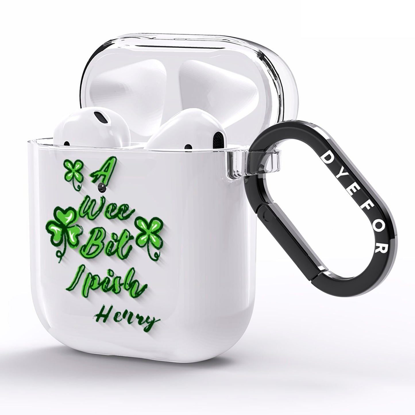 Wee Bit Irish Personalised AirPods Clear Case Side Image