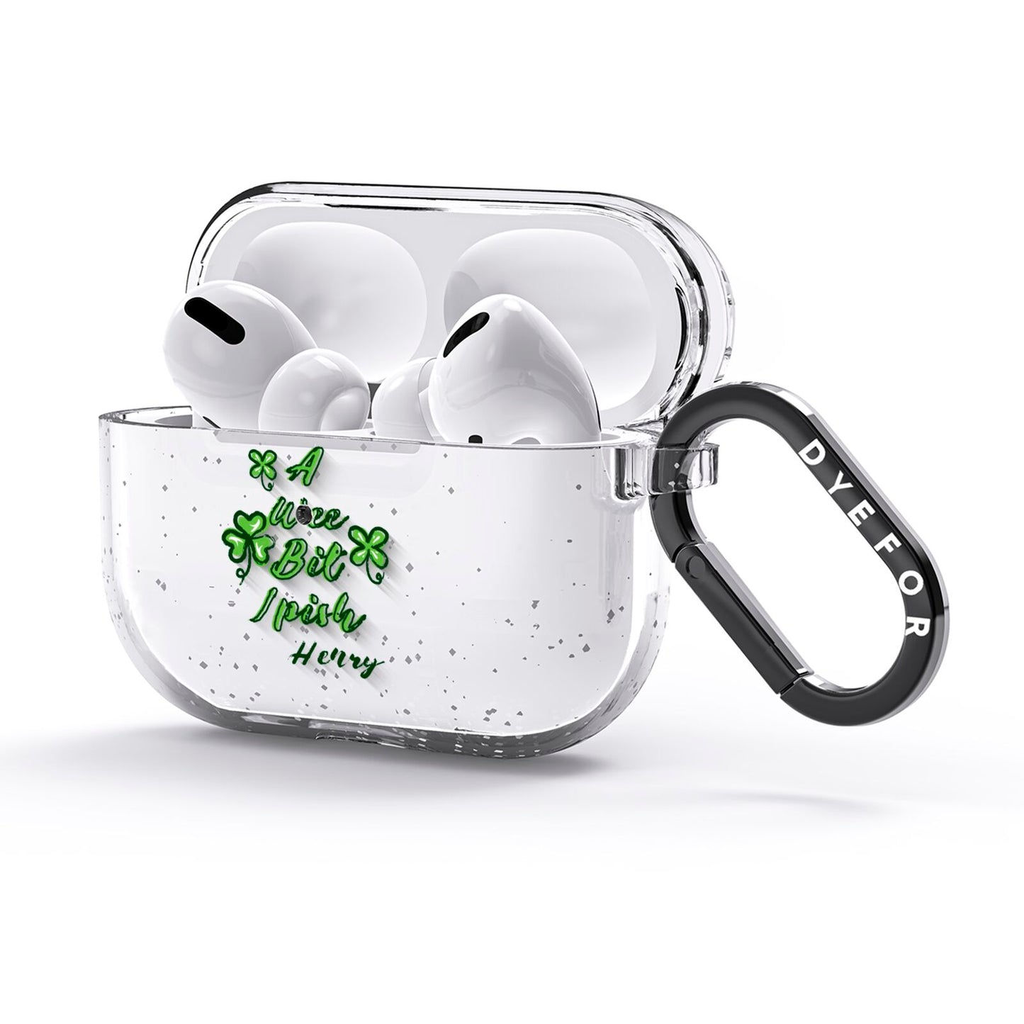 Wee Bit Irish Personalised AirPods Glitter Case 3rd Gen Side Image