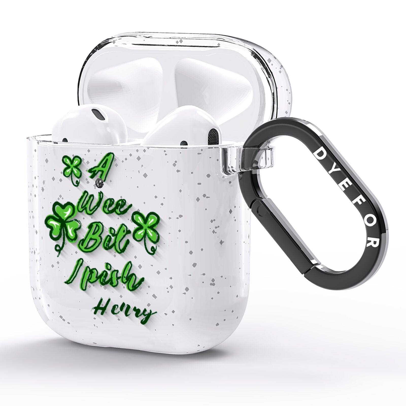 Wee Bit Irish Personalised AirPods Glitter Case Side Image