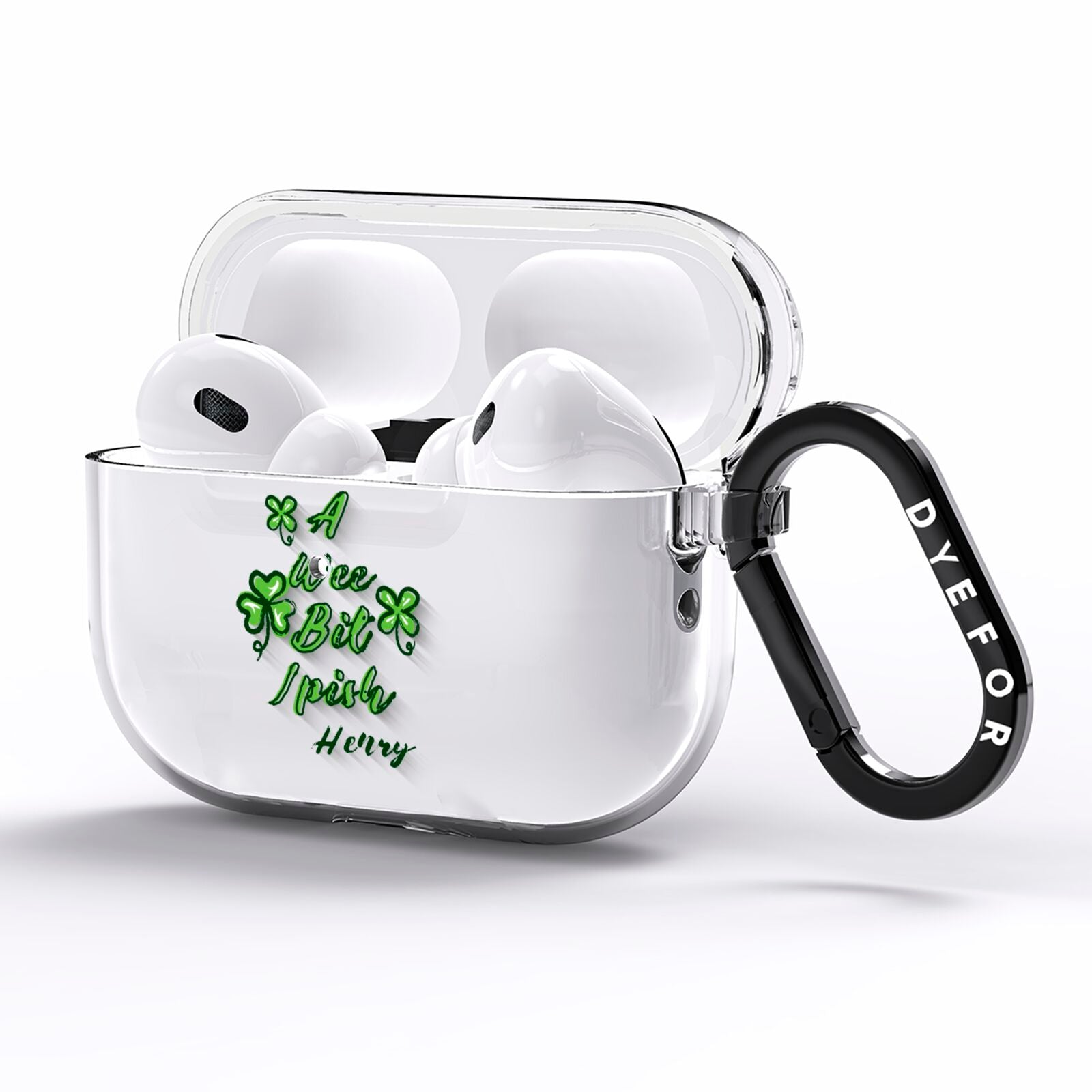 Wee Bit Irish Personalised AirPods Pro Clear Case Side Image