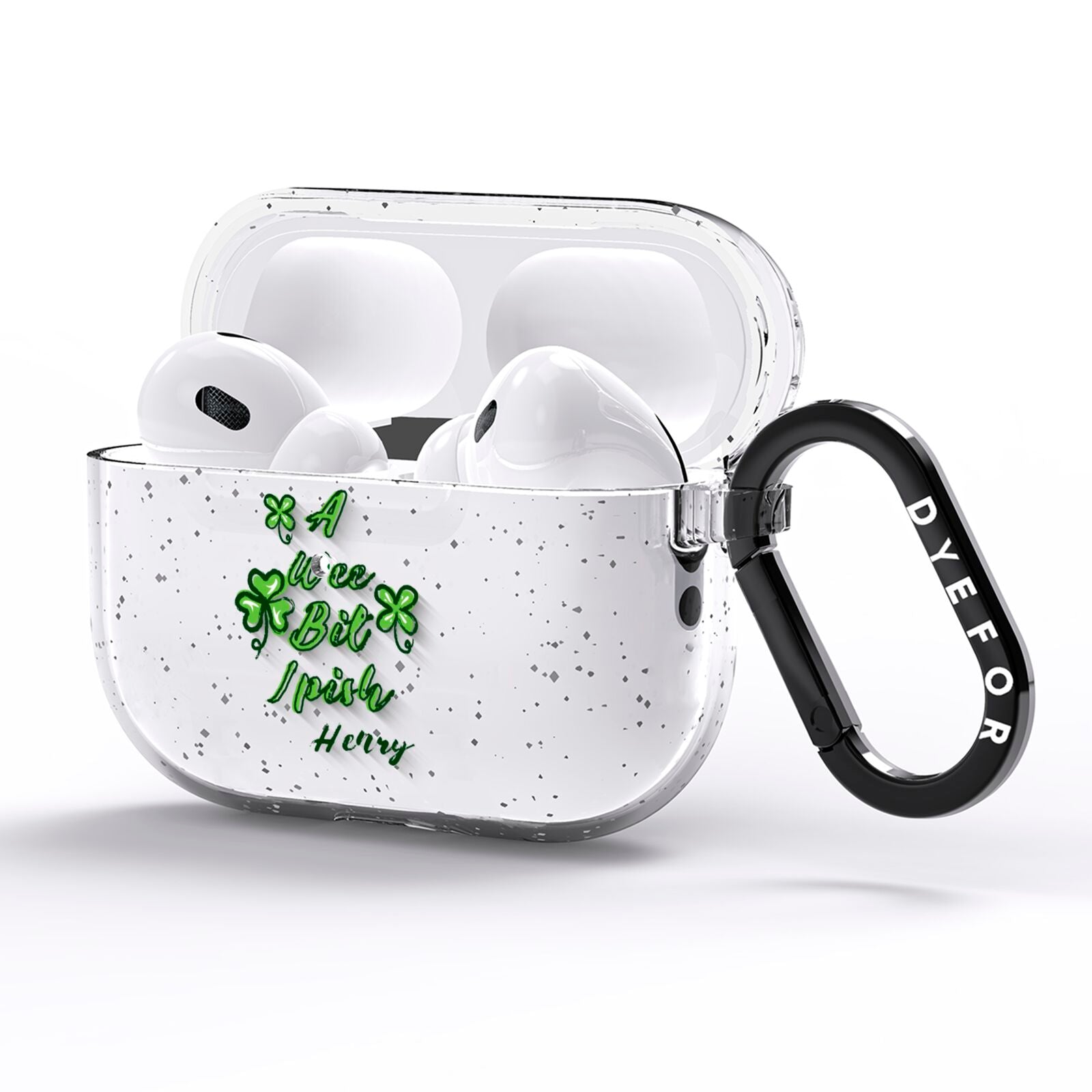 Wee Bit Irish Personalised AirPods Pro Glitter Case Side Image