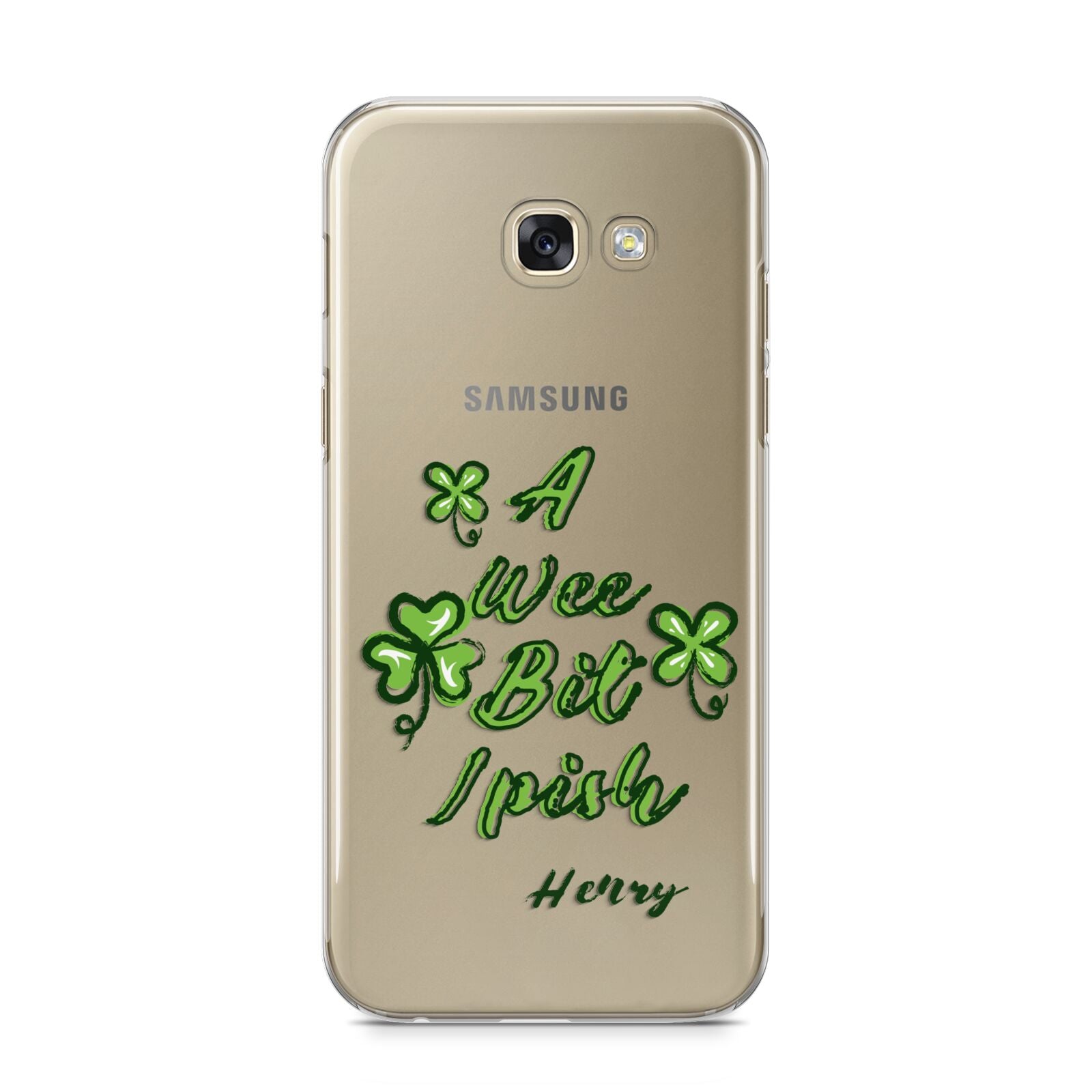 Wee Bit Irish Personalised Samsung Galaxy A5 2017 Case on gold phone