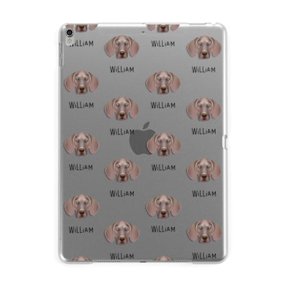 Weimaraner Icon with Name Apple iPad Silver Case