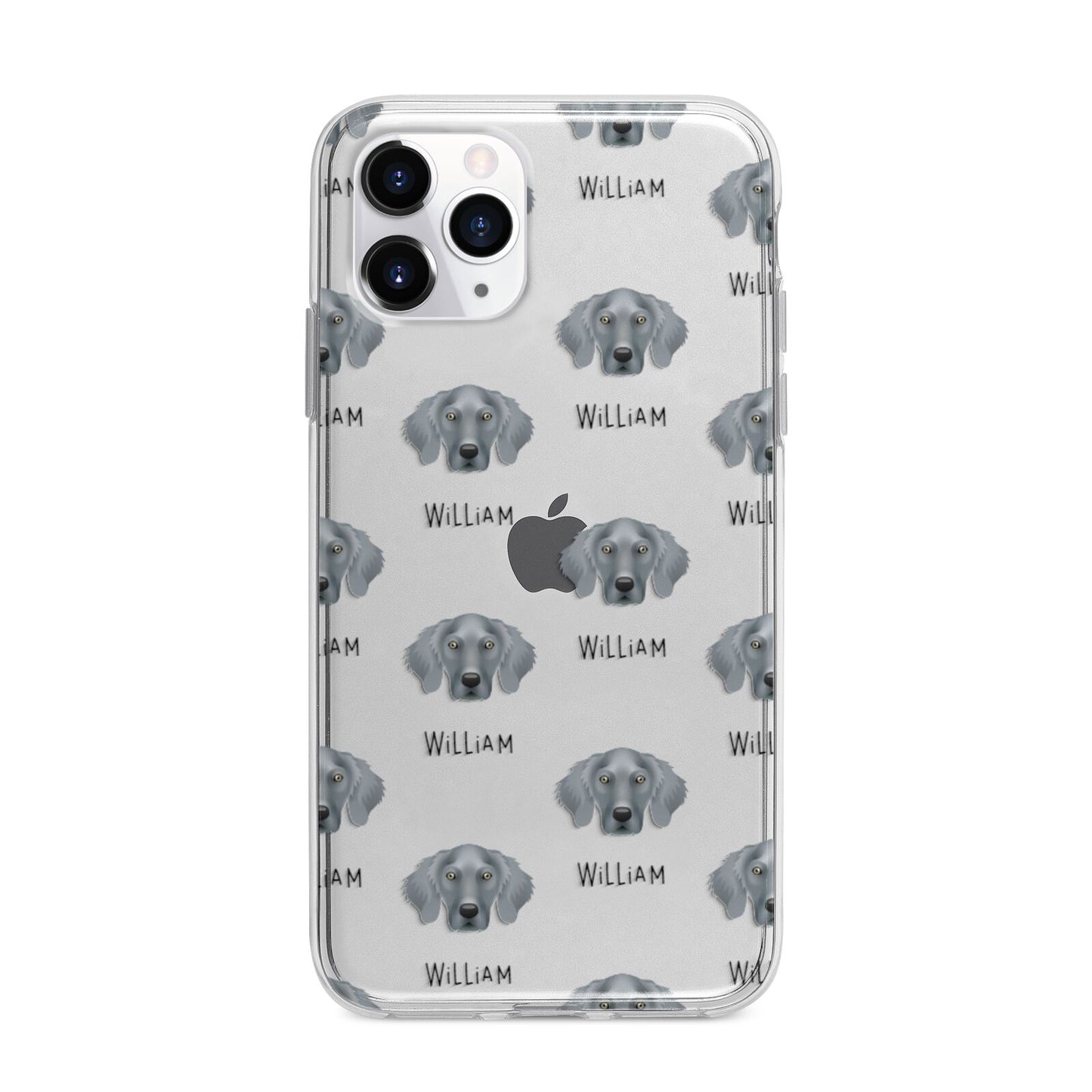 Weimaraner Icon with Name Apple iPhone 11 Pro in Silver with Bumper Case