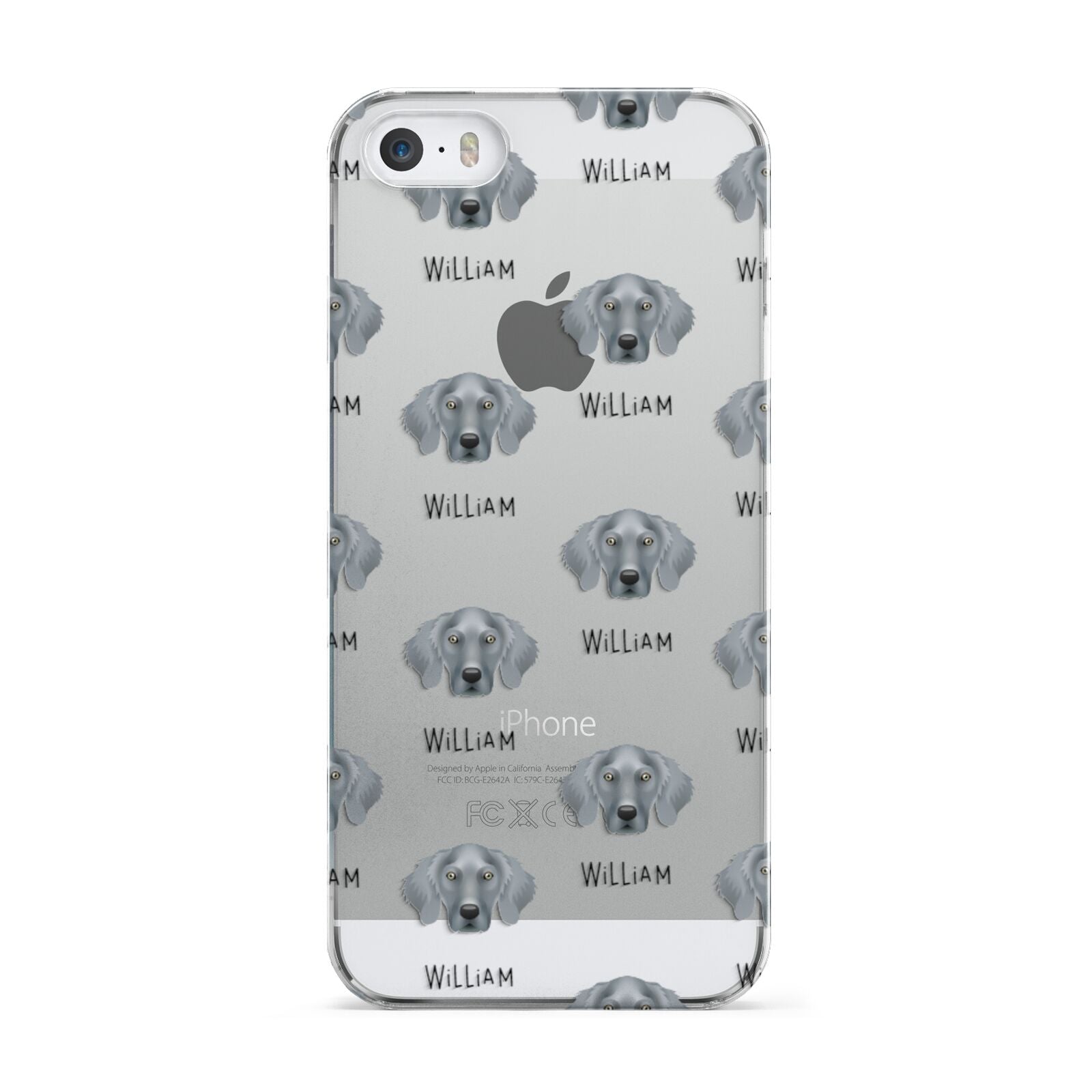 Weimaraner Icon with Name Apple iPhone 5 Case
