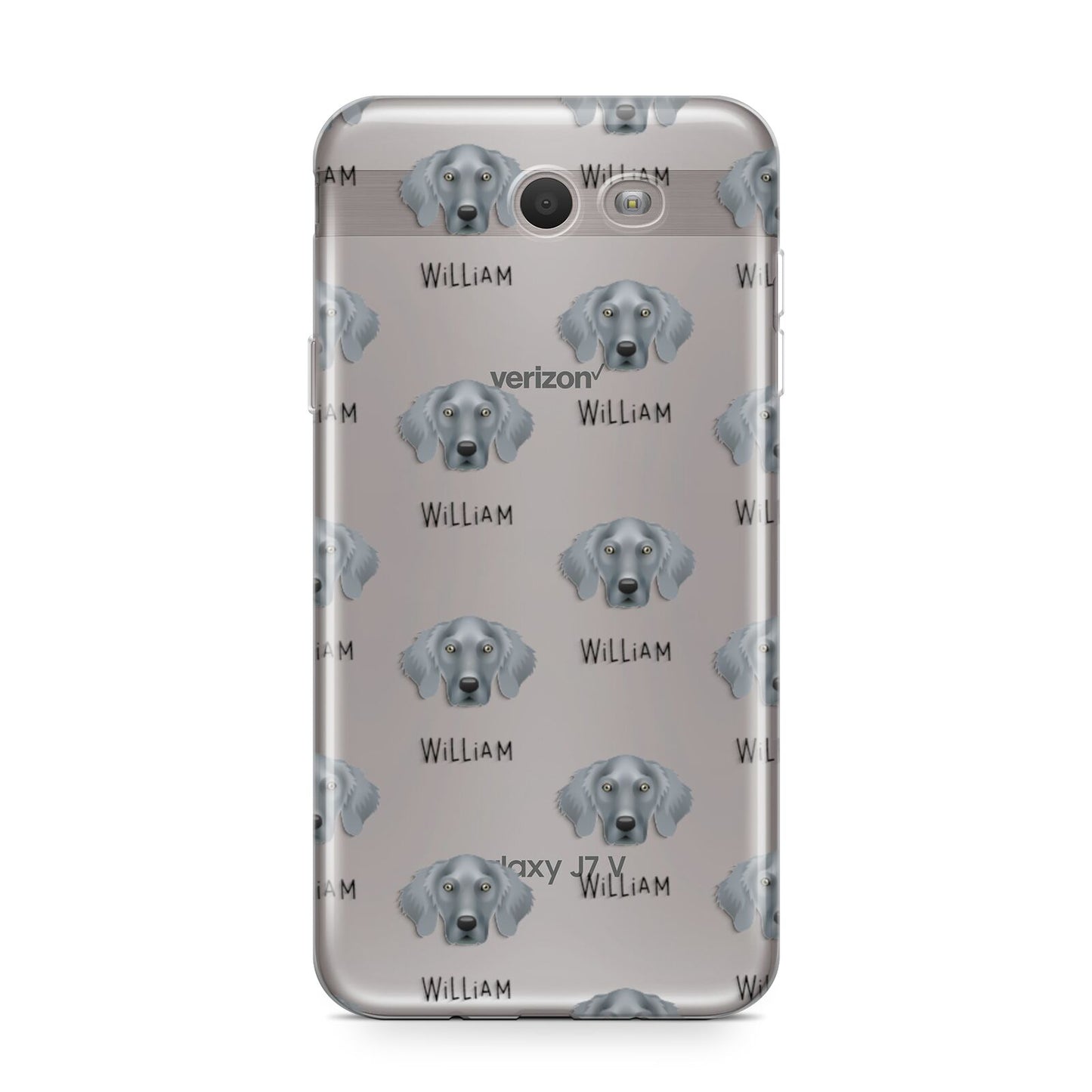 Weimaraner Icon with Name Samsung Galaxy J7 2017 Case