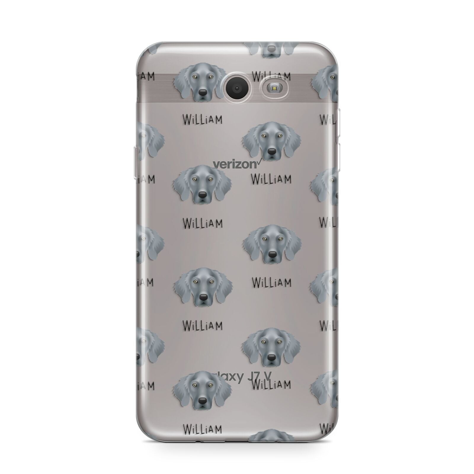 Weimaraner Icon with Name Samsung Galaxy J7 2017 Case