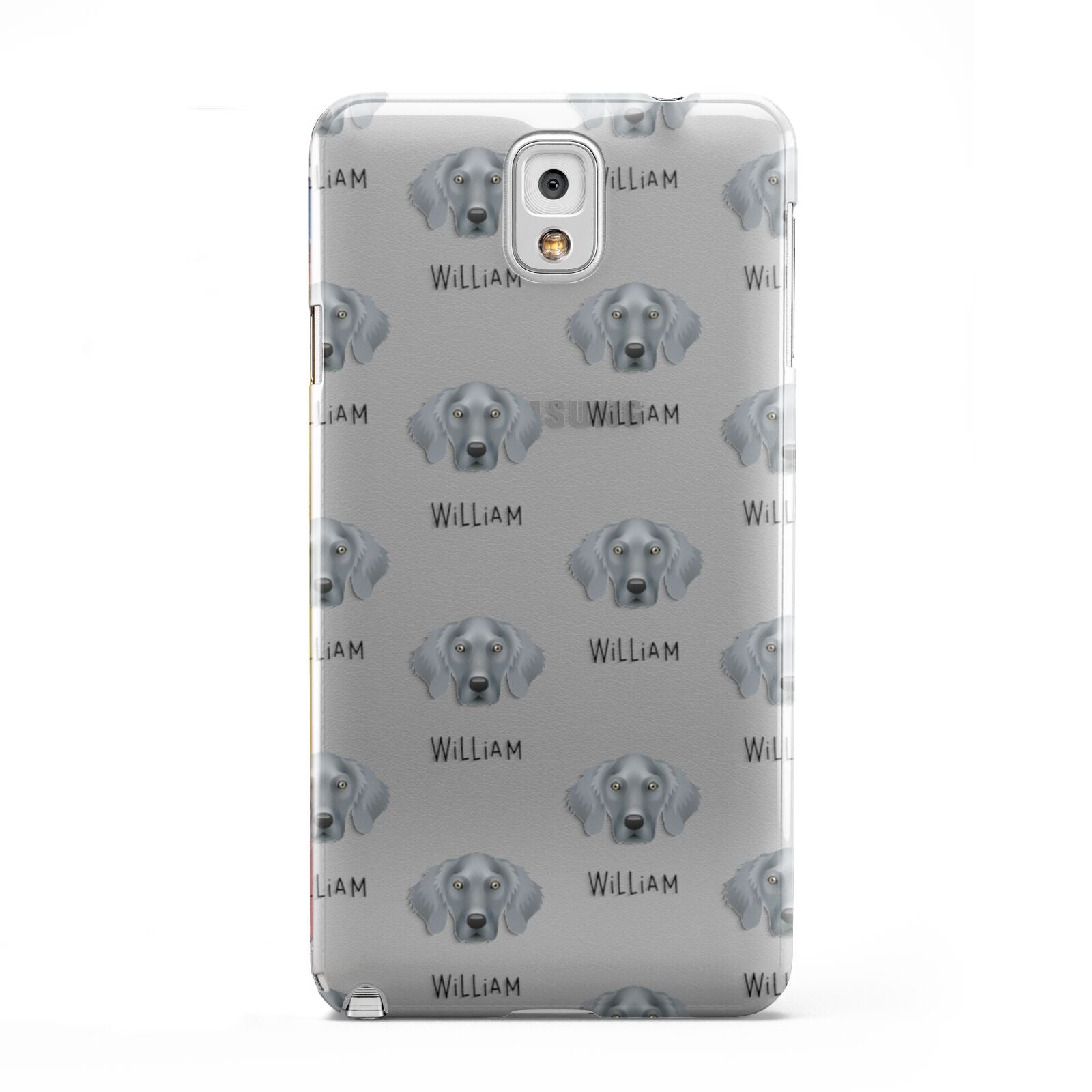 Weimaraner Icon with Name Samsung Galaxy Note 3 Case